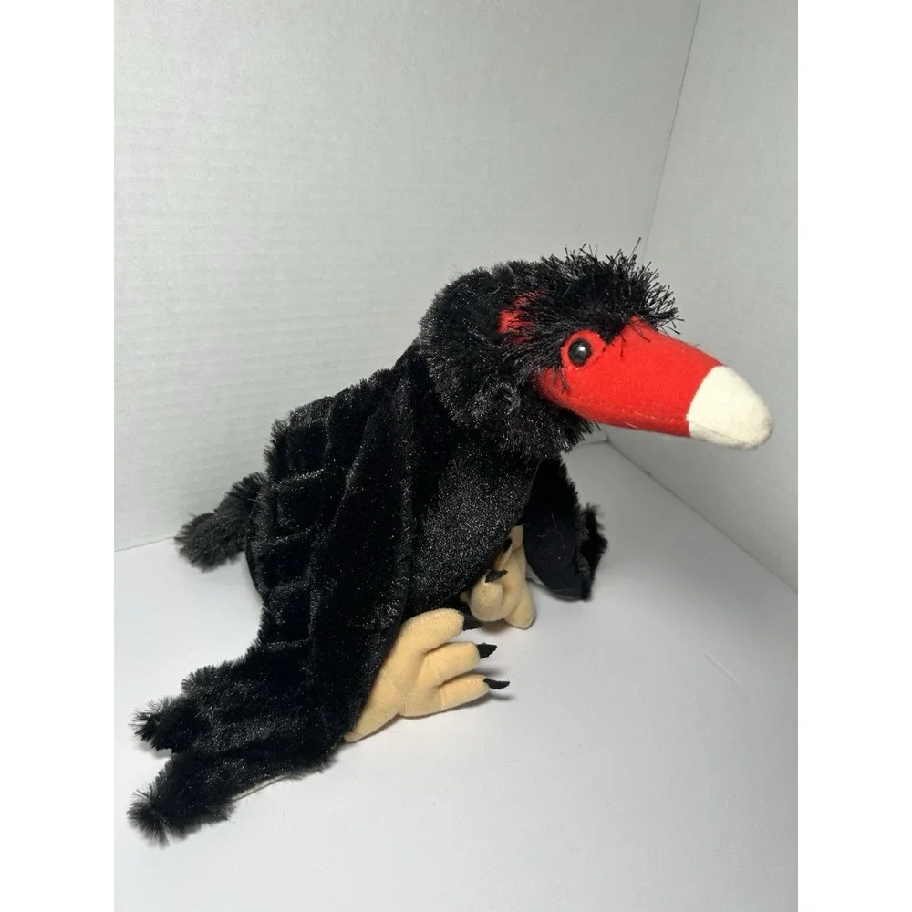 Wild Republic Turkey Vulture Plush Buzzard Stuffed Animal Bird Black Red